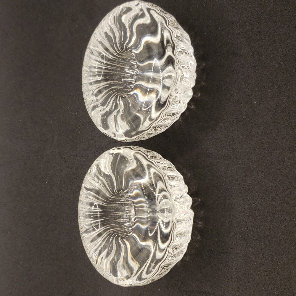 Iittala Scandinavian MCM Glass Candleholder Pair